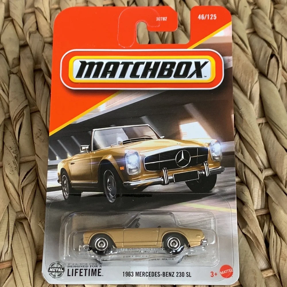 1963 Mercedes Benz 230 SL Matchbox 63 1960s Gold German Convertible Car New 2025